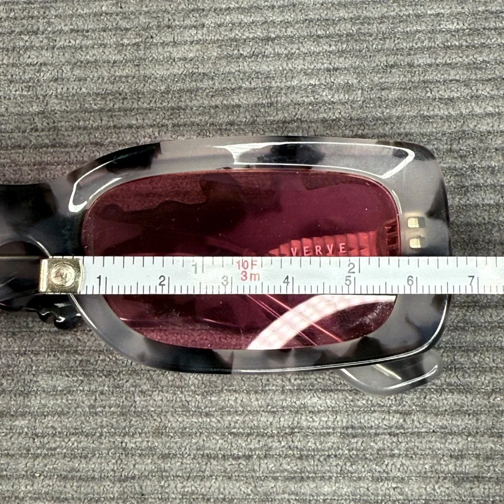Akila x Soto Verve Y2K Sunglasses Grey Marble Tortoise Pink Lens Rectangular Vtg